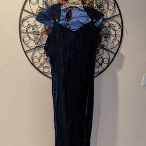 Vintage navy velvet long dress